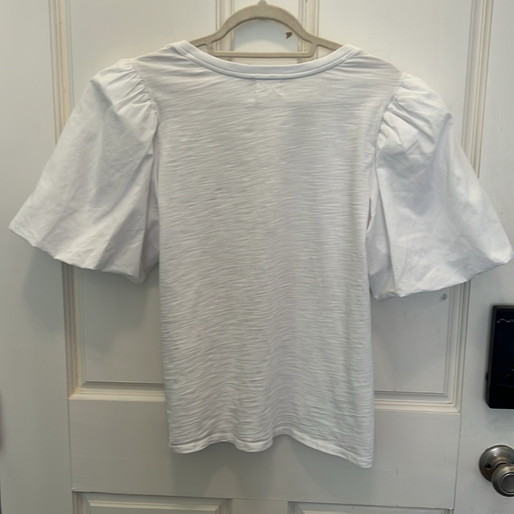 EUC NATION LTD White Teva Relaxed Bubble Tee. Size Large - Picture 4 of 8